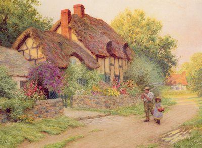 After the Shower: Man with a Scythe by Arthur Claude Strachan